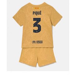 Kids Barcelona Gerard Pique #3 Uit tenue 2022-23 Korte Mouw (+ Korte broeken)
