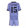 Kids Real Madrid Federico Valverde #15 Uit tenue 2022-23 Korte Mouw (+ Korte broeken)