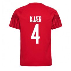 Denemarken Simon Kjaer #4 Thuis tenue Mensen WK 2022 Korte Mouw