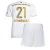 Kids Bayern Munich Lucas Hernandez #21 Uit tenue 2022-23 Korte Mouw (+ Korte broeken)