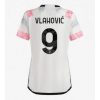Dames Juventus Dusan Vlahovic #9 Uit tenue 2023-24 Korte Mouw