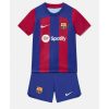 Kids Barcelona Thuis tenue 2023-24 Korte Mouw (+ Korte broeken)