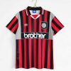 Manchester City 1994/96 Uit tenue Korte Mouw Klassieke Retro Voetbalshirts
