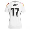 Dames Duitsland Florian Wirtz #17 Thuisshirt EK 2024 Voetbalshirts Korte Mouw