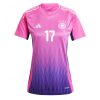 Dames Duitsland Florian Wirtz #17 Uitshirt EK 2024 Voetbalshirts Korte Mouw-1