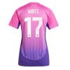 Dames Duitsland Florian Wirtz #17 Uitshirt EK 2024 Voetbalshirts Korte Mouw