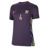 Dames Engeland Declan Rice #4 Uitshirt EK 2024 Voetbalshirts Korte Mouw