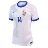 Dames Frankrijk Adrien Rabiot #14 Uitshirt EK 2024 Voetbalshirts Korte Mouw-1