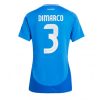 Dames Italië Federico Dimarco #3 Thuisshirt EK 2024 Voetbalshirts Korte Mouw
