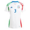 Dames Italië Federico Dimarco #3 Uitshirt EK 2024 Voetbalshirts Korte Mouw-1