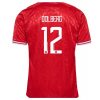 Denemarken Kasper Dolberg #12 Thuisshirt EK 2024 Voetbalshirts Korte Mouw