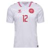 Denemarken Kasper Dolberg #12 Uitshirt EK 2024 Voetbalshirts Korte Mouw-1