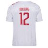 Denemarken Kasper Dolberg #12 Uitshirt EK 2024 Voetbalshirts Korte Mouw
