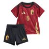 Kids België Amadou Onana #6 Thuisshirt EK 2024 Voetbalshirts Korte Mouw (+ Korte broeken)-1