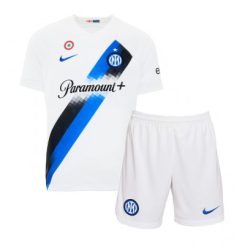 Kids Inter Milan Benjamin Pavard #28 Uitshirt 2023-2024 Voetbalshirts Korte Mouw (+ Korte broeken)-1