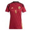 Dames België Axel Witsel #6 Thuisshirt EK 2024 Voetbalshirts Korte Mouw-1