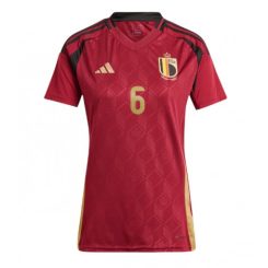 Dames België Axel Witsel #6 Thuisshirt EK 2024 Voetbalshirts Korte Mouw-1