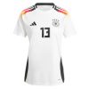 Dames Duitsland Thomas Muller #13 Thuisshirt EK 2024 Voetbalshirts Korte Mouw-1