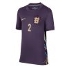 Dames Engeland Kyle Walker #2 Uitshirt EK 2024 Voetbalshirts Korte Mouw-1