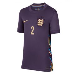 Dames Engeland Kyle Walker #2 Uitshirt EK 2024 Voetbalshirts Korte Mouw-1