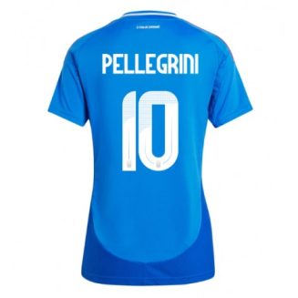 Dames Italië Lorenzo Pellegrini #10 Thuisshirt EK 2024 Voetbalshirts Korte Mouw