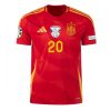 Goedkope Spanje Pedri Gonzalez #20 Thuisshirt EK 2024 Voetbalshirts Korte Mouw Kopen-1