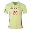 Goedkope Spanje Pedri Gonzalez #20 Uitshirt EK 2024 Voetbalshirts Korte Mouw Kopen-1