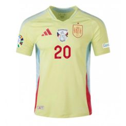 Goedkope Spanje Pedri Gonzalez #20 Uitshirt EK 2024 Voetbalshirts Korte Mouw Kopen-1