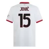 Kopen AC Milan Luka Jović #15 Uitshirt 2024-2025 Korte Mouw