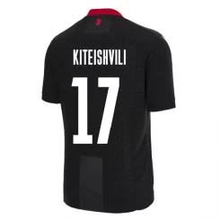 Kopen EK 2024 Georgië Otar Kiteishvili #17 Uitshirt Korte Mouw