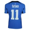 Kopen EK 2024 Slovenië Benjamin Šeško #11 Uitshirt Korte Mouw