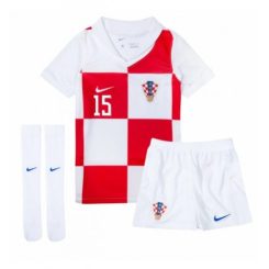Kopen Kids Kroatië Mario Pasalic #15 Thuisshirt EK 2024 Korte Mouw (+ Korte broeken)-1
