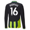 Kopen Manchester City Rodrigo #16 Uitshirt 2024-2025 Lange Mouwen