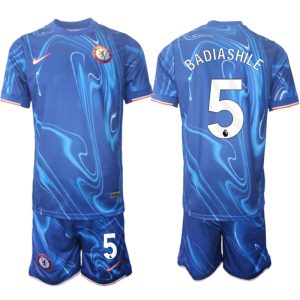 Chelsea Thuisshirt 2024-2025 Benoit Badiashile #5 Korte Mouw (+ Korte broeken) voordelig online kopen