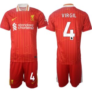 Liverpool Thuisshirt 2024-2025 Virgil van Dijk #4 Korte Mouw (+ Korte broeken) voordelig online kopen
