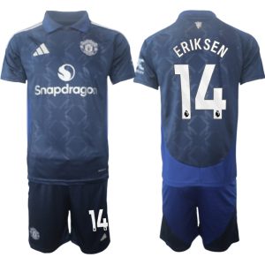 Manchester United Uitshirt 2024-2025 Christian Eriksen #14 Korte Mouw (+ Korte broeken) voordelig online kopen