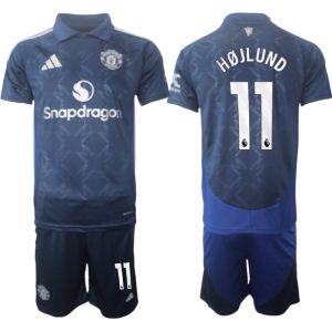 Manchester United Uitshirt 2024-2025 Rasmus Højlund #11 Korte Mouw (+ Korte broeken) voordelig online kopen