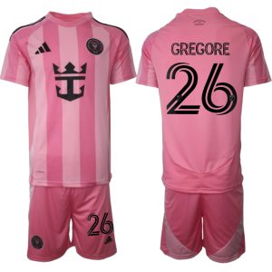 Laatste Inter Miami CF Thuisshirt 2025-2026 Gregore #26 Voetbaltenue Korte Mouw (+ Korte Broeken) Kopen