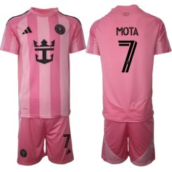 Laatste Inter Miami CF Thuisshirt 2025-2026 Jean Mota #7 Voetbaltenue Korte Mouw (+ Korte Broeken) Kopen