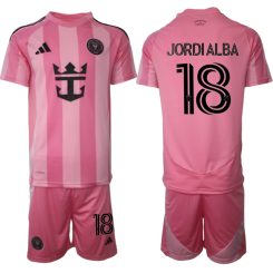 Laatste Inter Miami CF Thuisshirt 2025-2026 Jordi Alba #18 Voetbaltenue Korte Mouw (+ Korte Broeken) Kopen