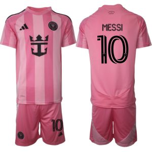 Laatste Inter Miami CF Thuisshirt 2025-2026 Lionel Messi #10 Voetbaltenue Korte Mouw (+ Korte Broeken) Kopen