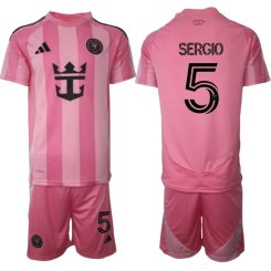Laatste Inter Miami CF Thuisshirt 2025-2026 Sergio Busquets #5 Voetbaltenue Korte Mouw (+ Korte Broeken) Kopen