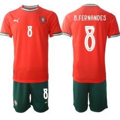 Laatste Portugal Bruno Fernandes #8 Thuisshirt 2025-2026 Korte Mouw (+ Korte Broeken) Kopen