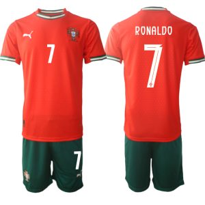 Laatste Portugal Cristiano Ronaldo #7 Thuisshirt 2025-2026 Korte Mouw (+ Korte Broeken) Kopen