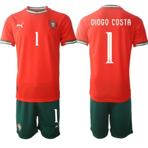 Laatste Portugal Diogo Costa #1 Thuisshirt 2025-2026 Korte Mouw (+ Korte Broeken) Kopen