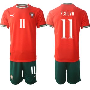 Laatste Portugal Fábio Silva #11 Thuisshirt 2025-2026 Korte Mouw (+ Korte Broeken) Kopen