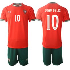 Laatste Portugal Joao Felix #10 Thuisshirt 2025-2026 Korte Mouw (+ Korte Broeken) Kopen