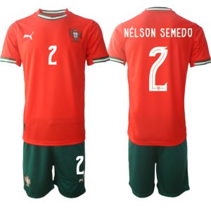 Laatste Portugal Nélson Semedo #2 Thuisshirt 2025-2026 Korte Mouw (+ Korte Broeken) Kopen