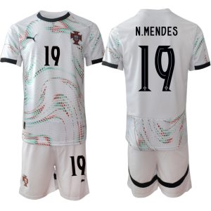Laatste Portugal Nuno Mendes #19 Uitshirt 2025-2026 Korte Mouw (+ Korte Broeken) Kopen
