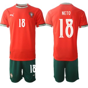 Laatste Portugal Pedro Neto #18 Thuisshirt 2025-2026 Korte Mouw (+ Korte Broeken) Kopen